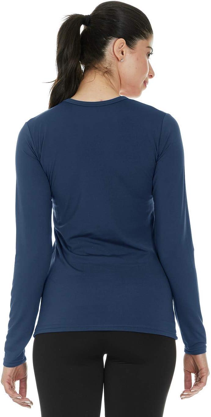 imageThermajane 2 Pack Thermal Top for Women Size XL Navy ampamp Black