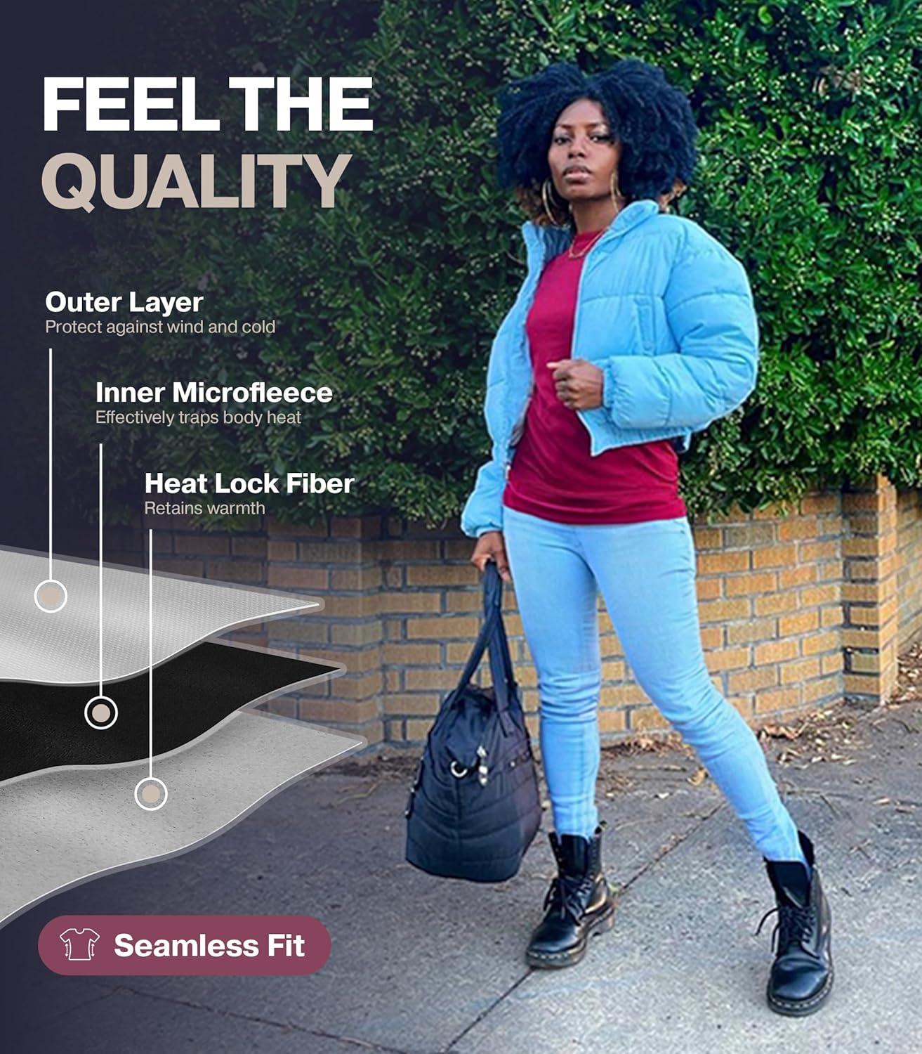 imageThermajane Long Sleeve Thermal Shirts for Women Cold Weather Womens Thermal Underwear Tops Base Layer Women ThermalOlive Green