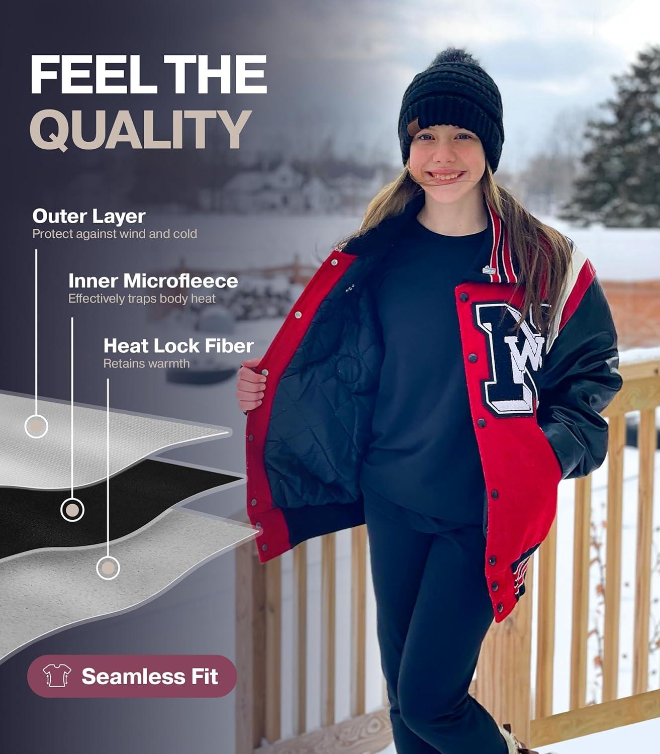 imageThermajane Thermal Underwear for Kids Long Johns Girls Thermal Underwear Set Base Layer Kids Long UnderwearGrey