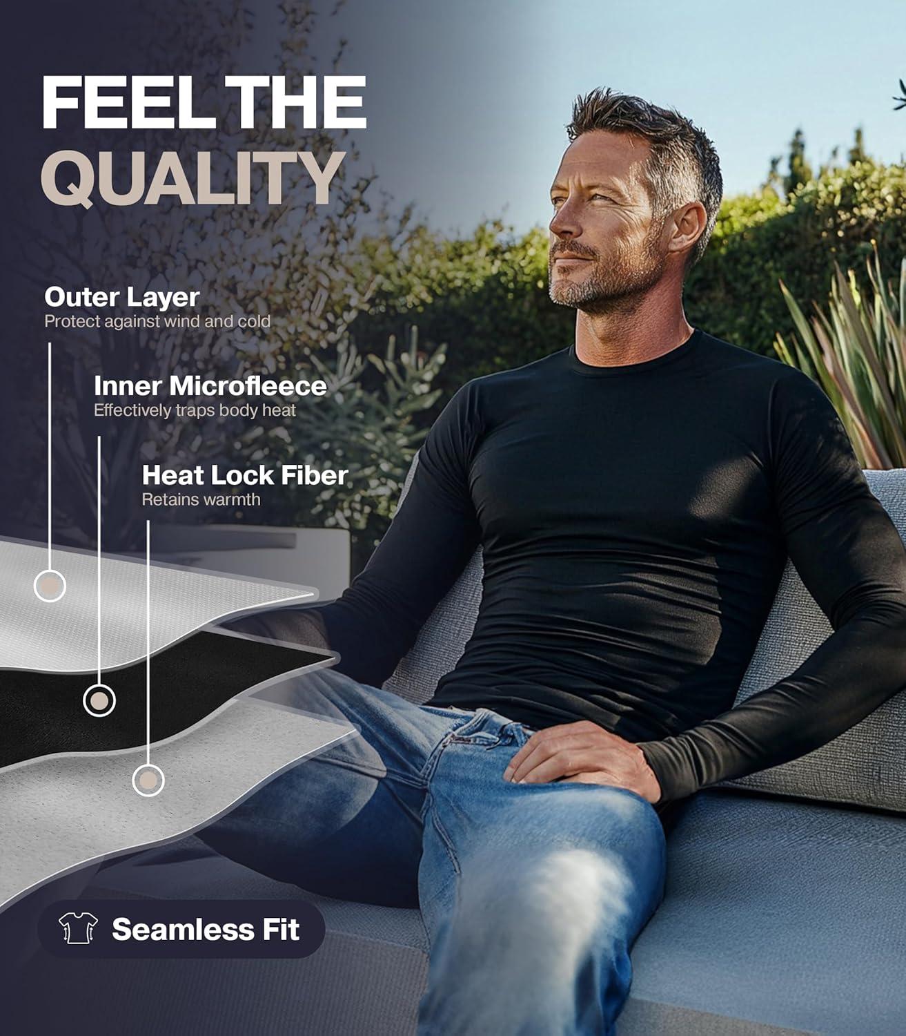 imageThermajohn Long Johns Thermal Underwear for Men Fleece Lined Base Layer Set for Cold WeatherDesert Camo