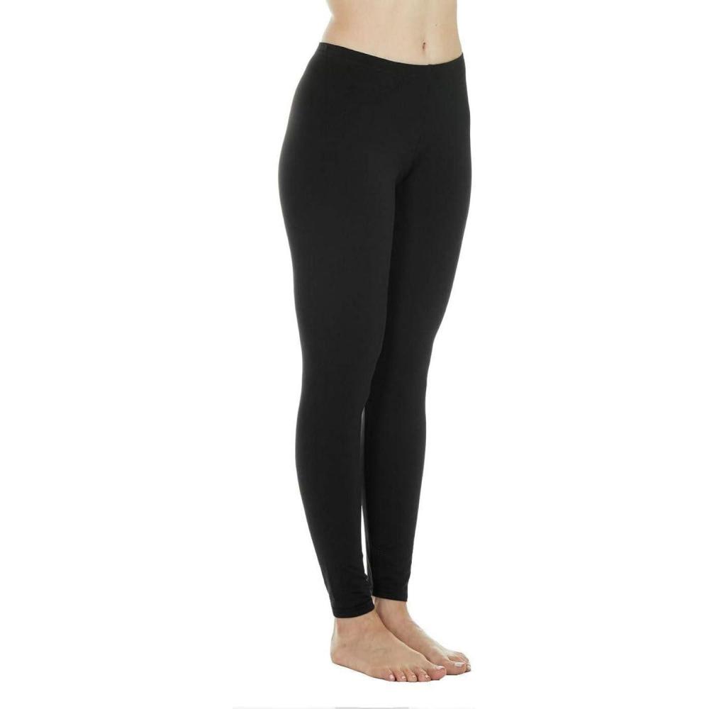imageThermajane Long Johns for Women Thermal Leggings for Women Fleece Lined Thermal Underwear BottomsBlack