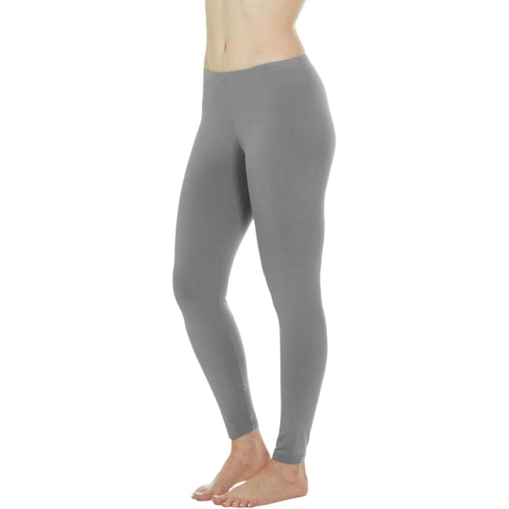 imageThermajane Long Johns for Women Thermal Leggings for Women Fleece Lined Thermal Underwear BottomsGrey