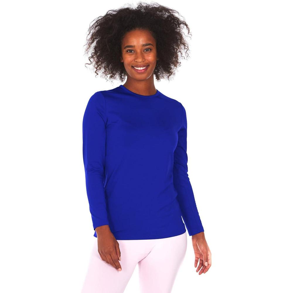 imageThermajane Long Sleeve Thermal Shirts for Women Cold Weather Womens Thermal Underwear Tops Base Layer Women ThermalRoyal Blue