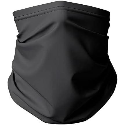 imageThermajohn Fleece Neck Warmer Gaiters for Men and Women Unisex Winter Scarf Face Mask Cold Weather Neck Gaiters Men WomenBlack