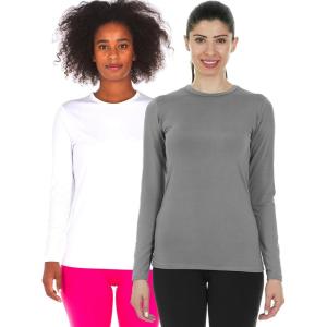 Thermajane 2 Pack Thermal Top for Women Size 3XL Grey & White