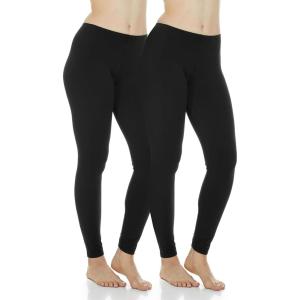 Thermajane Long Johns for Women – Thermal Leggings for Women, Fleece Lined Thermal Underwear Bottoms(Black  Black)