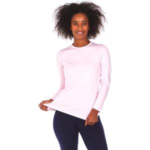 Thermajane Long Sleeve Thermal Shirts for Women Cold Weather, Womens Thermal Underwear Tops, Base Layer Women Thermal(Baby Pink)