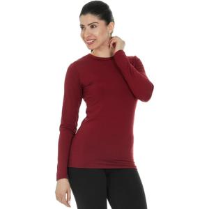 Thermajane Long Sleeve Thermal Shirts for Women Cold Weather, Womens Thermal Underwear Tops, Base Layer Women Thermal(Red)
