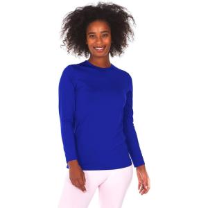 Thermajane Long Sleeve Thermal Shirts for Women Cold Weather, Womens Thermal Underwear Tops, Base Layer Women Thermal(Royal Blue)