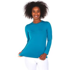 Thermajane Long Sleeve Thermal Shirts for Women Cold Weather, Womens Thermal Underwear Tops, Base Layer Women Thermal(Teal)