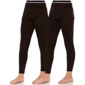Thermajane Thermal Underwear for Kids Long Johns, Girls Thermal Underwear Set, Base Layer Kids Long Underwear(Black  Black)