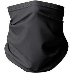 Thermajohn Fleece Neck Warmer Gaiters for Men and Women Unisex Winter Scarf Face Mask Cold Weather Neck Gaiters Men Women(Black)