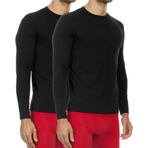 Thermajohn Thermal Shirts for Men Long Sleeve Thermal Compression Shirts for Men Base Layer Cold Weather(Black  Black)