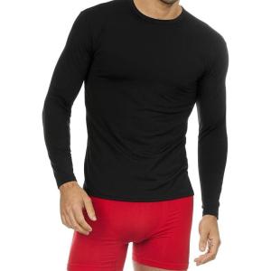 Thermajohn Thermal Shirts for Men Long Sleeve Thermal Compression Shirts for Men Base Layer Cold Weather(Black)
