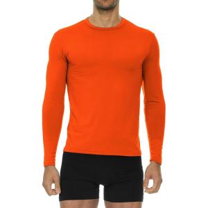 Thermajohn Thermal Shirts for Men Long Sleeve Thermal Compression Shirts for Men Base Layer Cold Weather(Safety Orange)