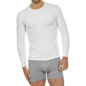 Thermajohn Thermal Shirts for Men Long Sleeve Thermal Compression Shirts for Men Base Layer Cold Weather(White)