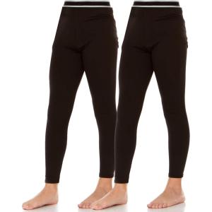 Thermajohn Thermal Underwear for Kids, Boys Thermal Underwear Set, Base Layers for Skiing, Long Johns for Boys Kids(Black and Black)