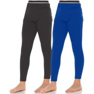 Thermajohn Thermal Underwear for Kids, Boys Thermal Underwear Set, Base Layers for Skiing, Long Johns for Boys Kids(Charcoal and Royal Blue)
