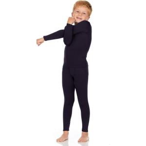 Thermajohn Thermal Underwear for Kids, Boys Thermal Underwear Set, Base Layers for Skiing, Long Johns for Boys Kids(Navy)