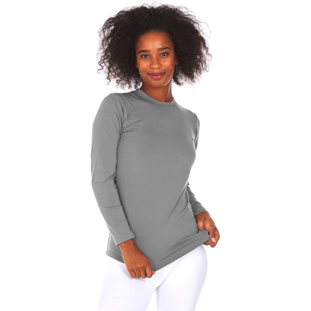 imageThermajane Long Sleeve Thermal Shirts for Women Cold Weather Womens Thermal Underwear Tops Base Layer Women Thermal