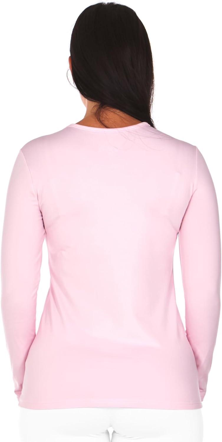 imageThermajane 2 Pack Thermal Top for Women Size M Baby Pink ampamp Black