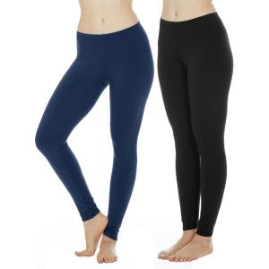 Thermajane Thermal Leggings for Women Size XL 2 Pack Navy & Black