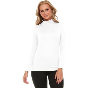Thermajane Women’s Scoop Neck Thermal Top(White)