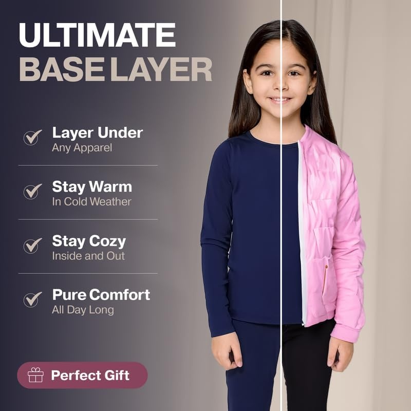 image:imageGirls Thermal Tops 3Pack by ThermajaneBaby Pink