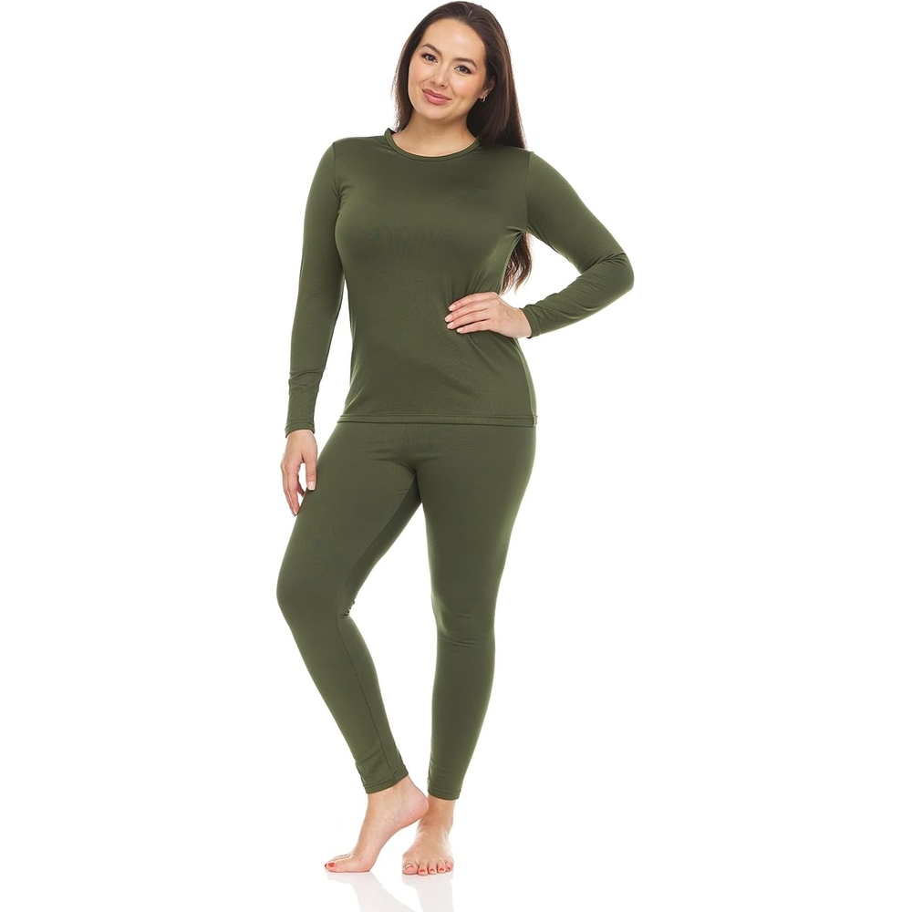 image:imageThermajane Womens Thermal UnderwearOlive Green
