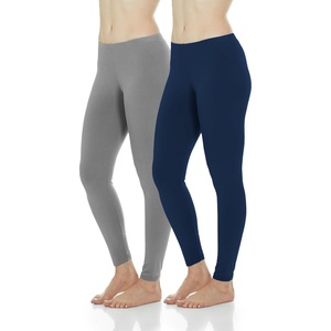 Thermajane Long Johns for Women – Thermal Leggings for Women, Fleece Lined Thermal Underwear Bottoms 2 Pack (X-Small, Grey, Navy)